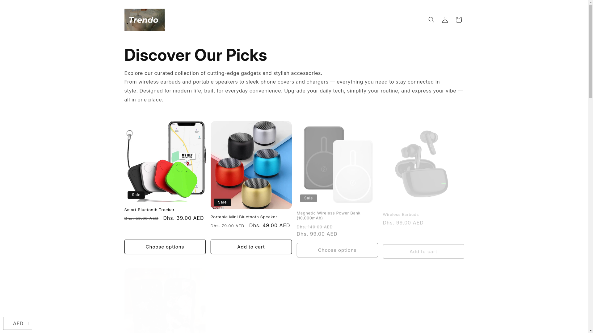 website screenshot of https://trendostore.net/