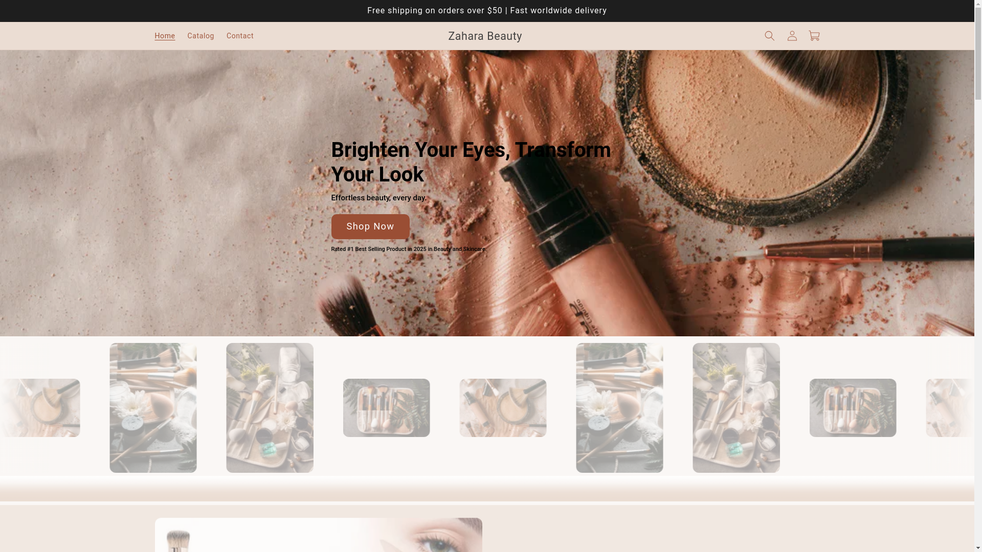website screenshot of https://zaharabeauty.shop/