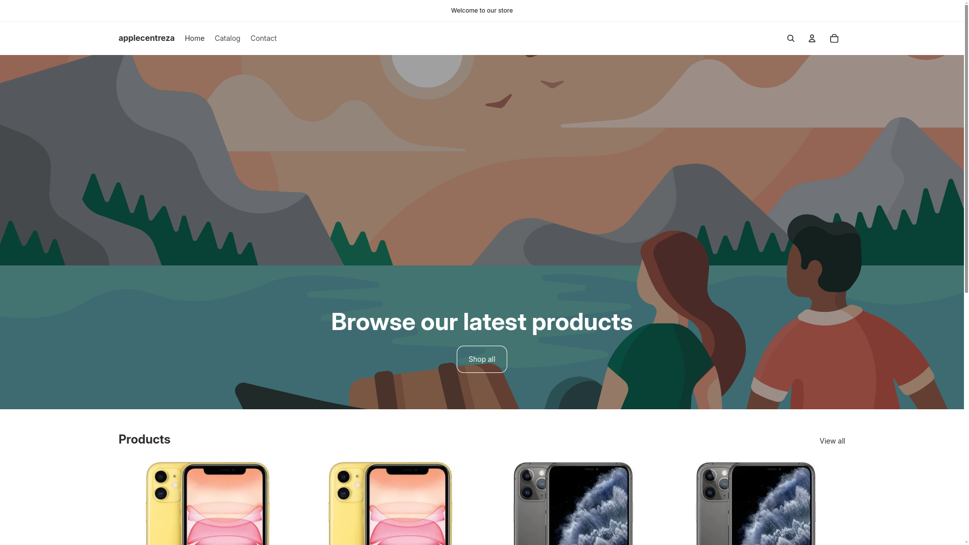 website screenshot of https://applecentreza.com/