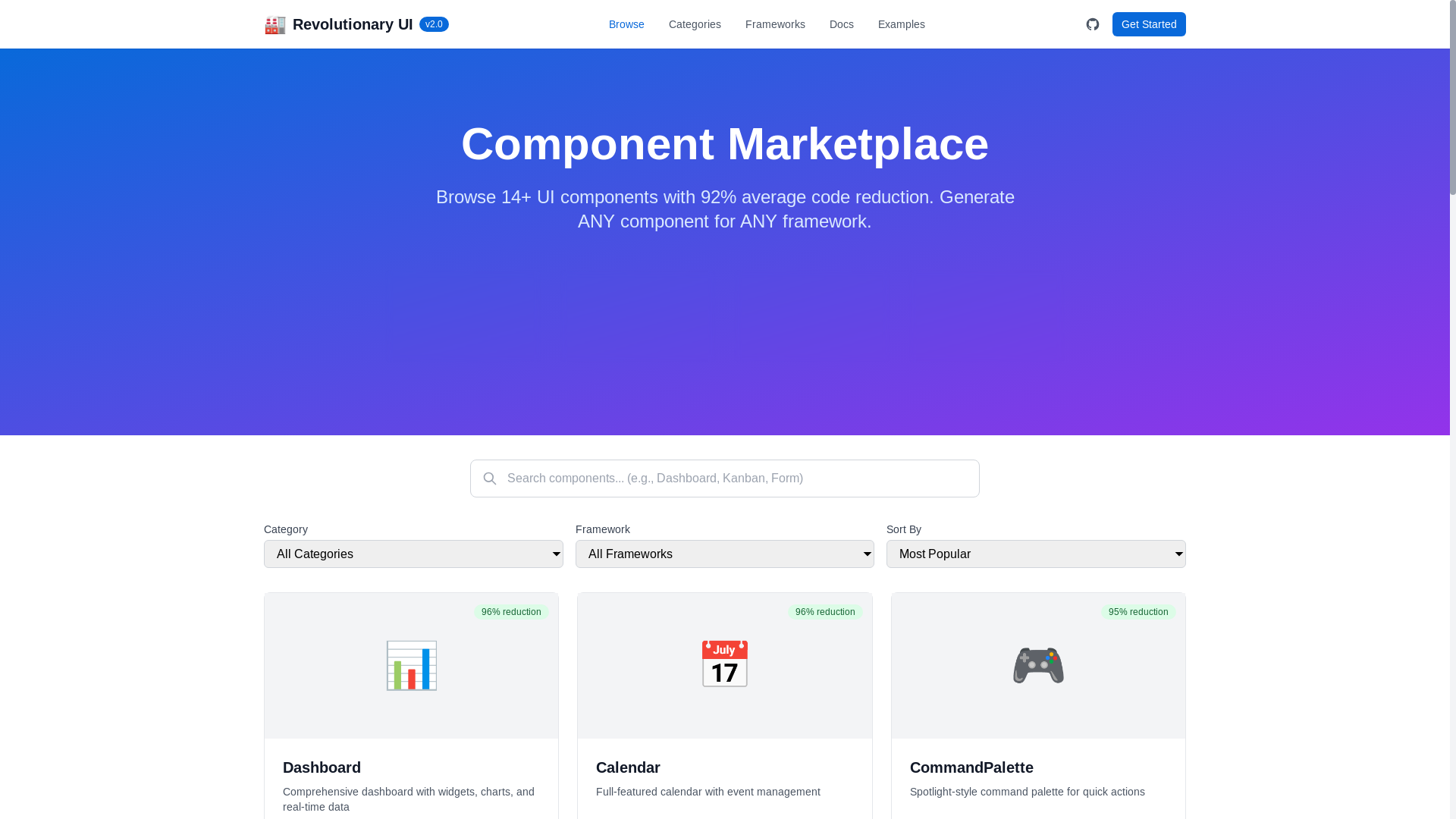 website screenshot of https://revolutionary-ui.com/