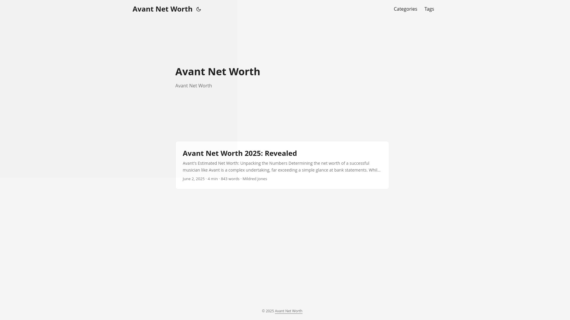 website screenshot of https://avant-net-worth.pages.dev/