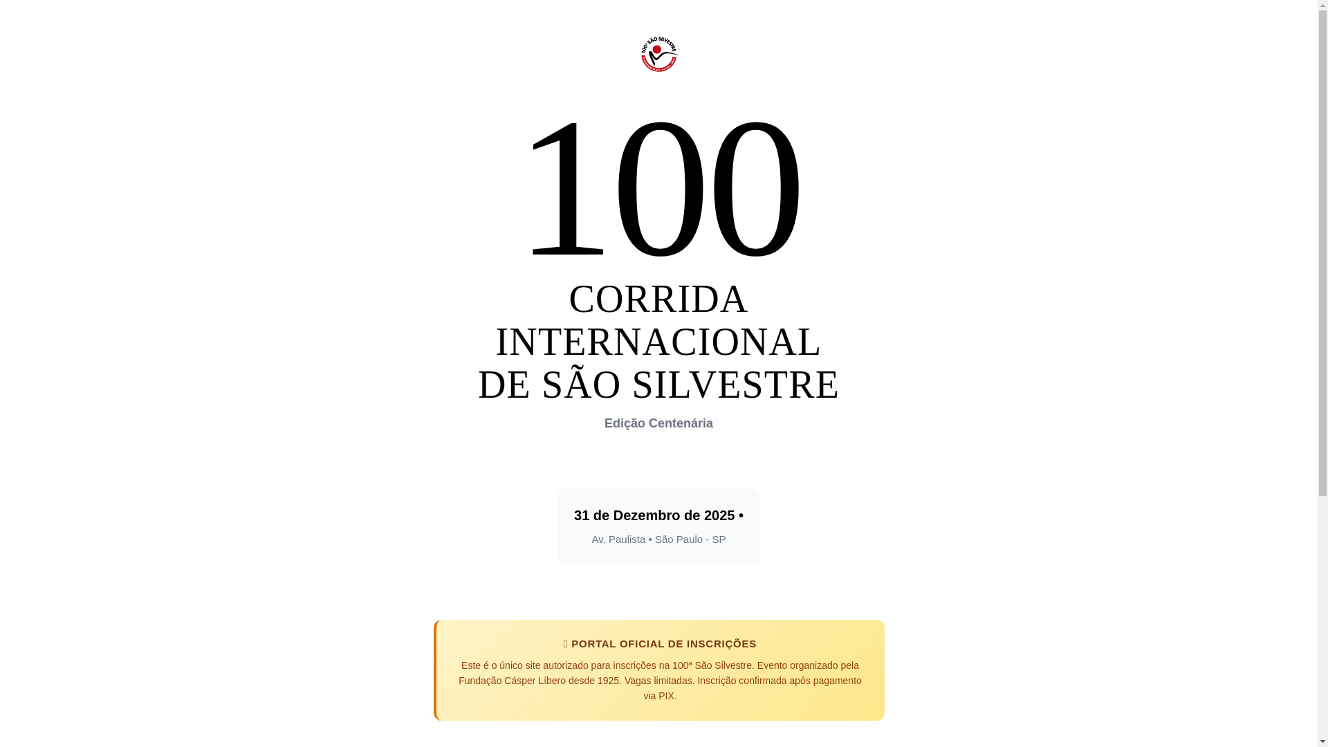 website screenshot of https://corridasaosilvestre2025.digital/