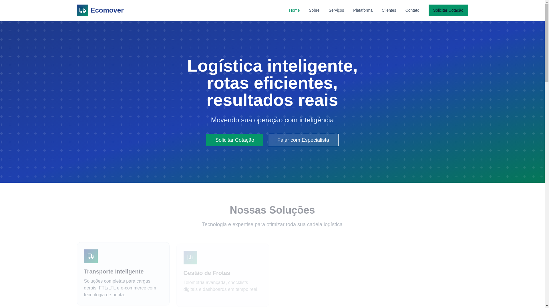 website screenshot of https://ecomover.com.br/