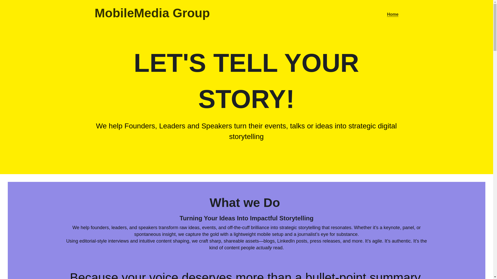 website screenshot of https://mobilemediagroup.ca/