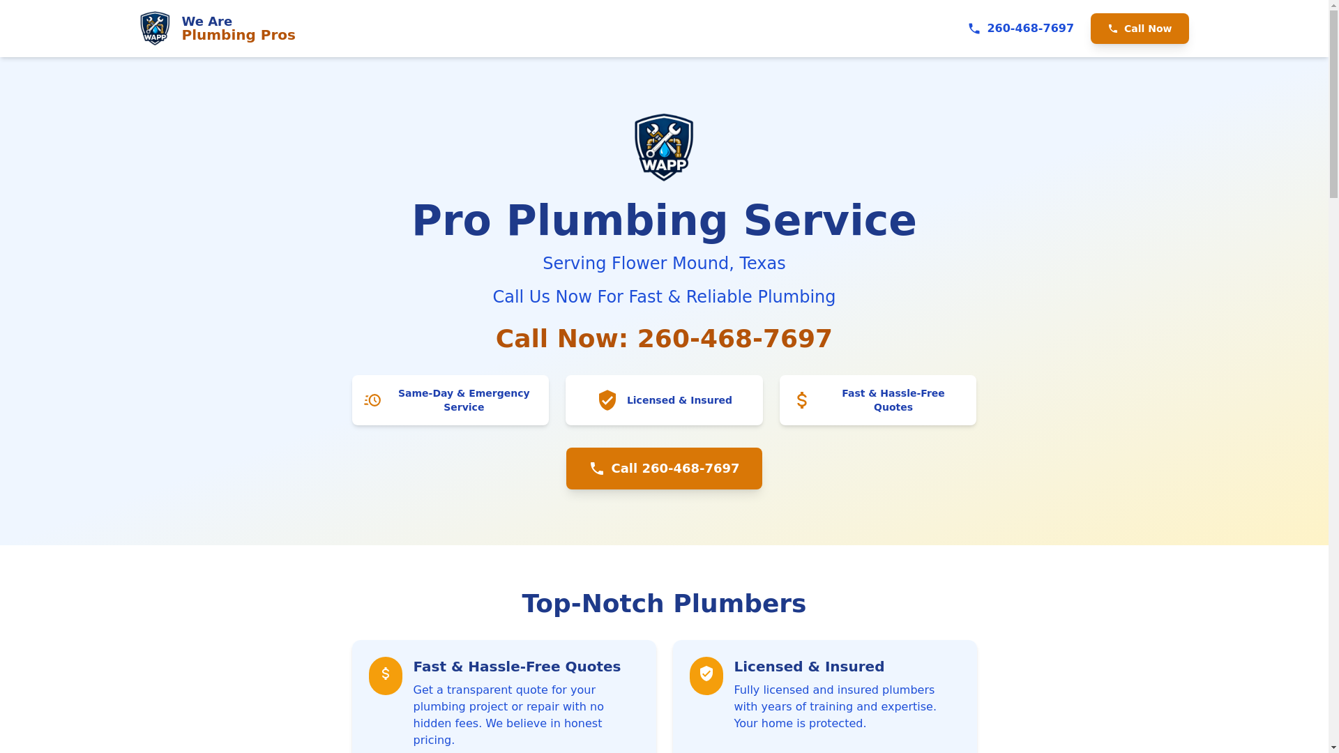 website screenshot of https://weareplumbingpros-com.pages.dev/