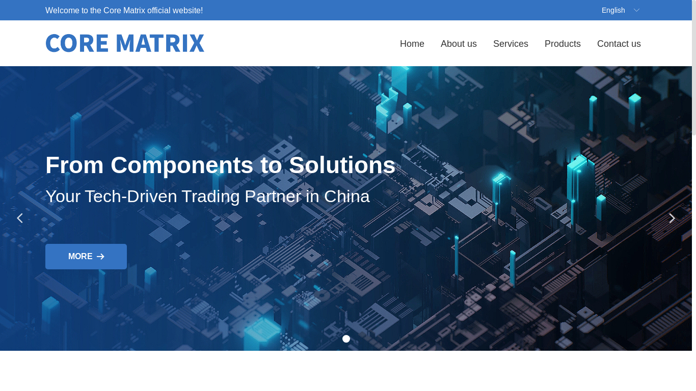 website screenshot of https://core-matrix.cn/