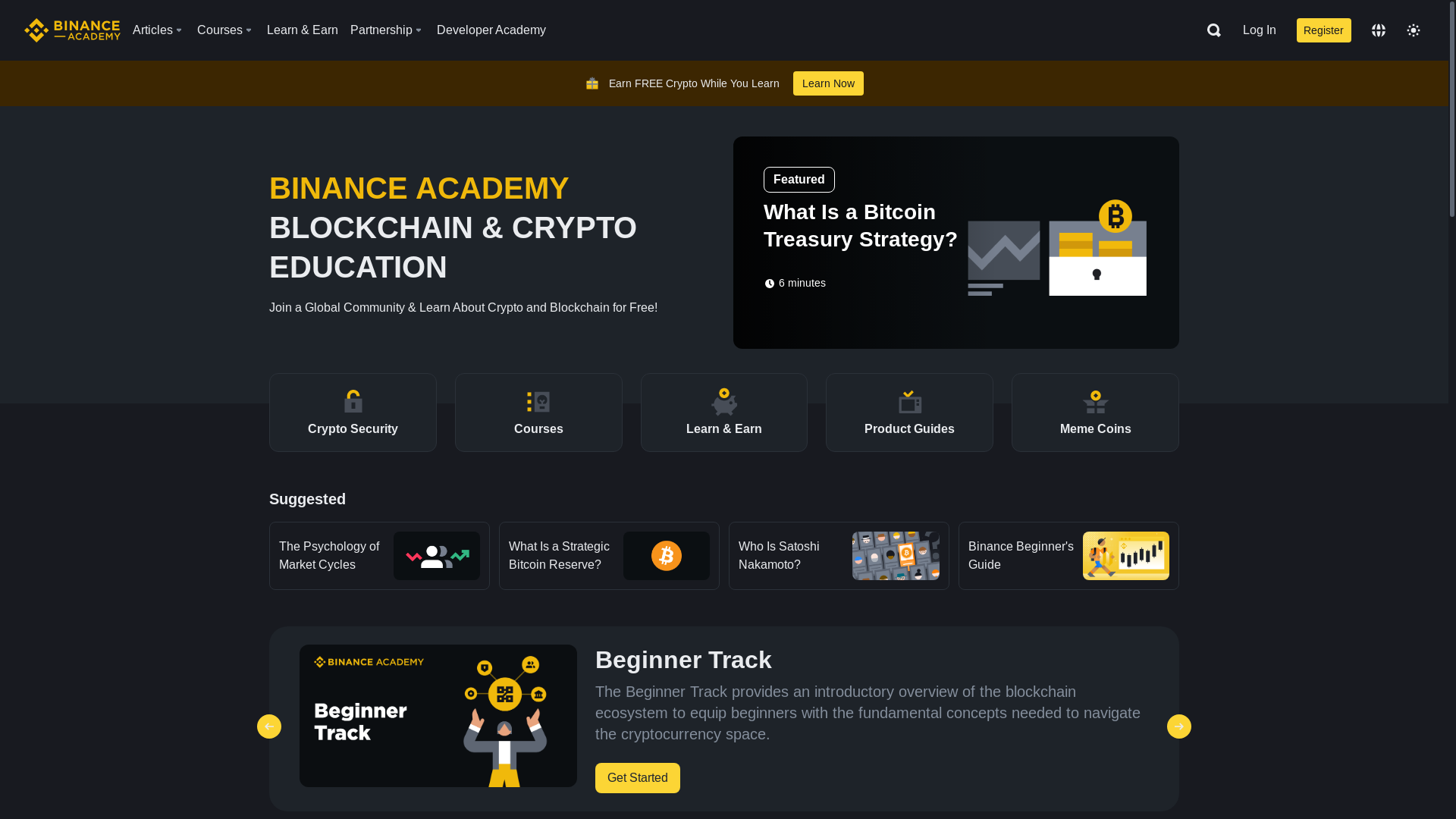 website screenshot of https://academy-binance.world/