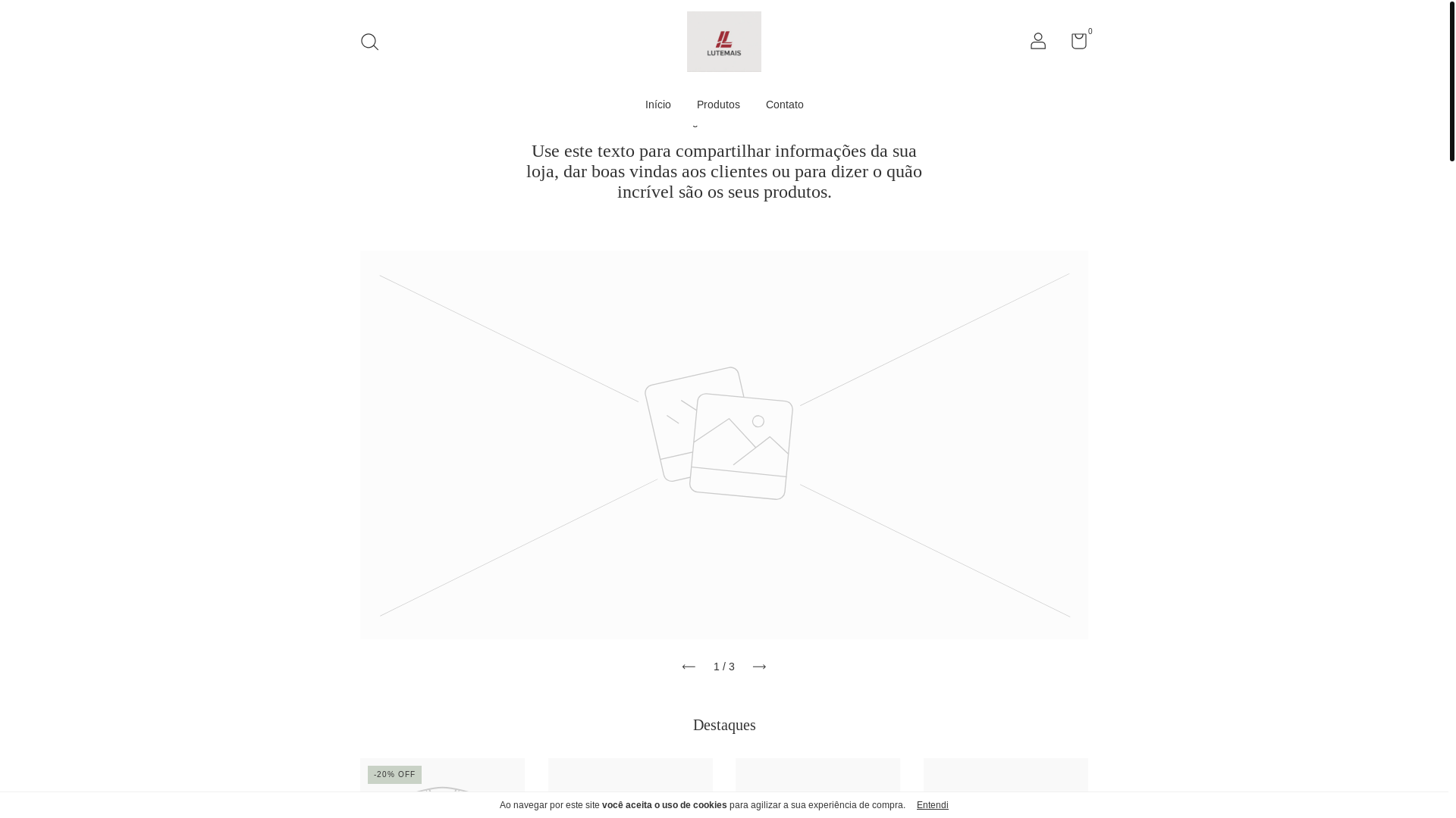 website screenshot of https://lutemais.com.br/
