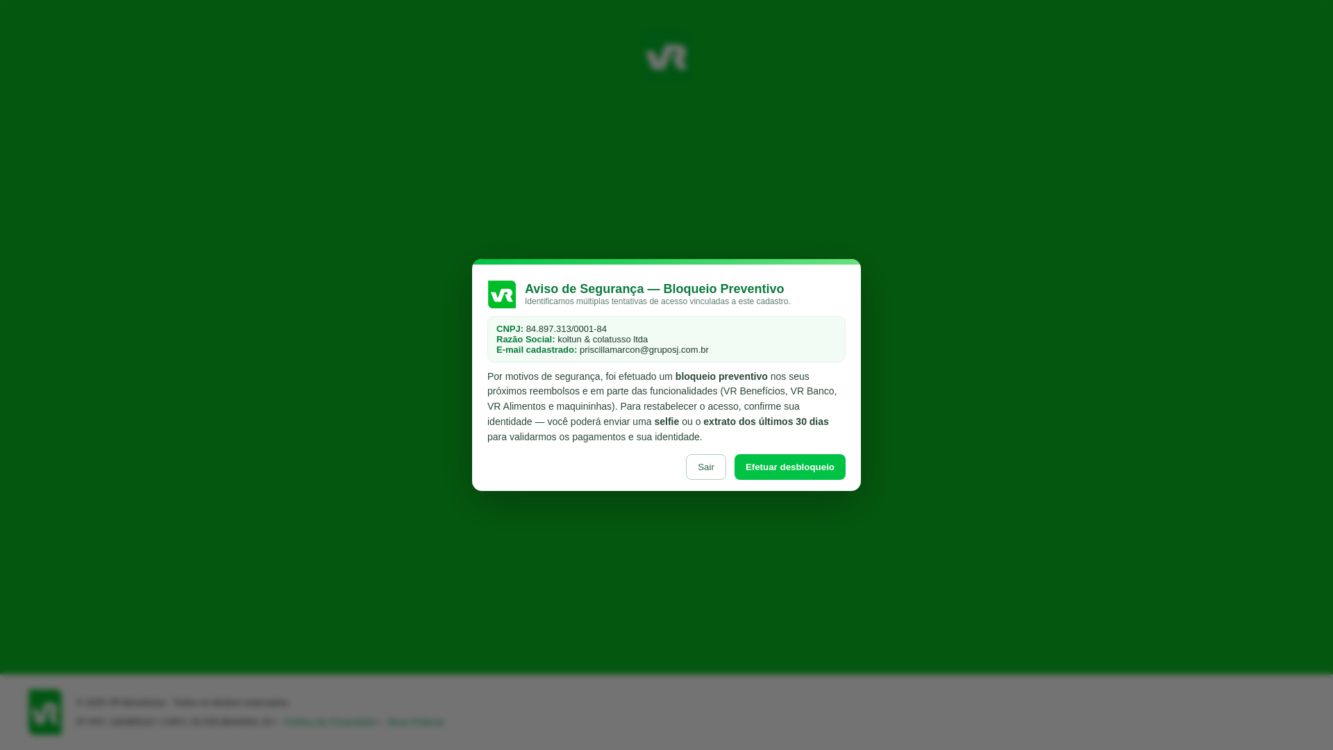 website screenshot of https://suportevrestabelecimento.shop/