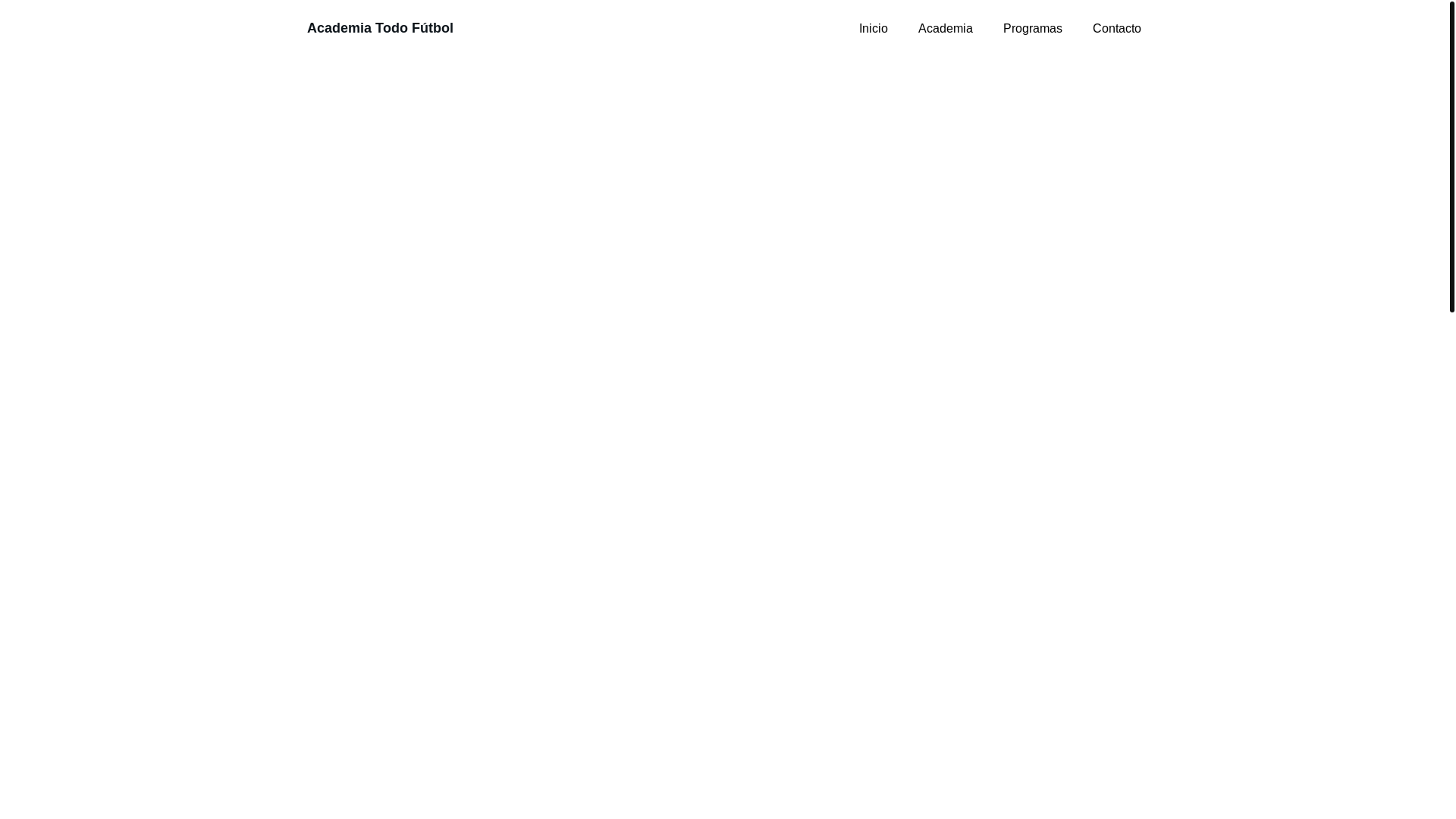 website screenshot of https://academiatodofutbol.com/
