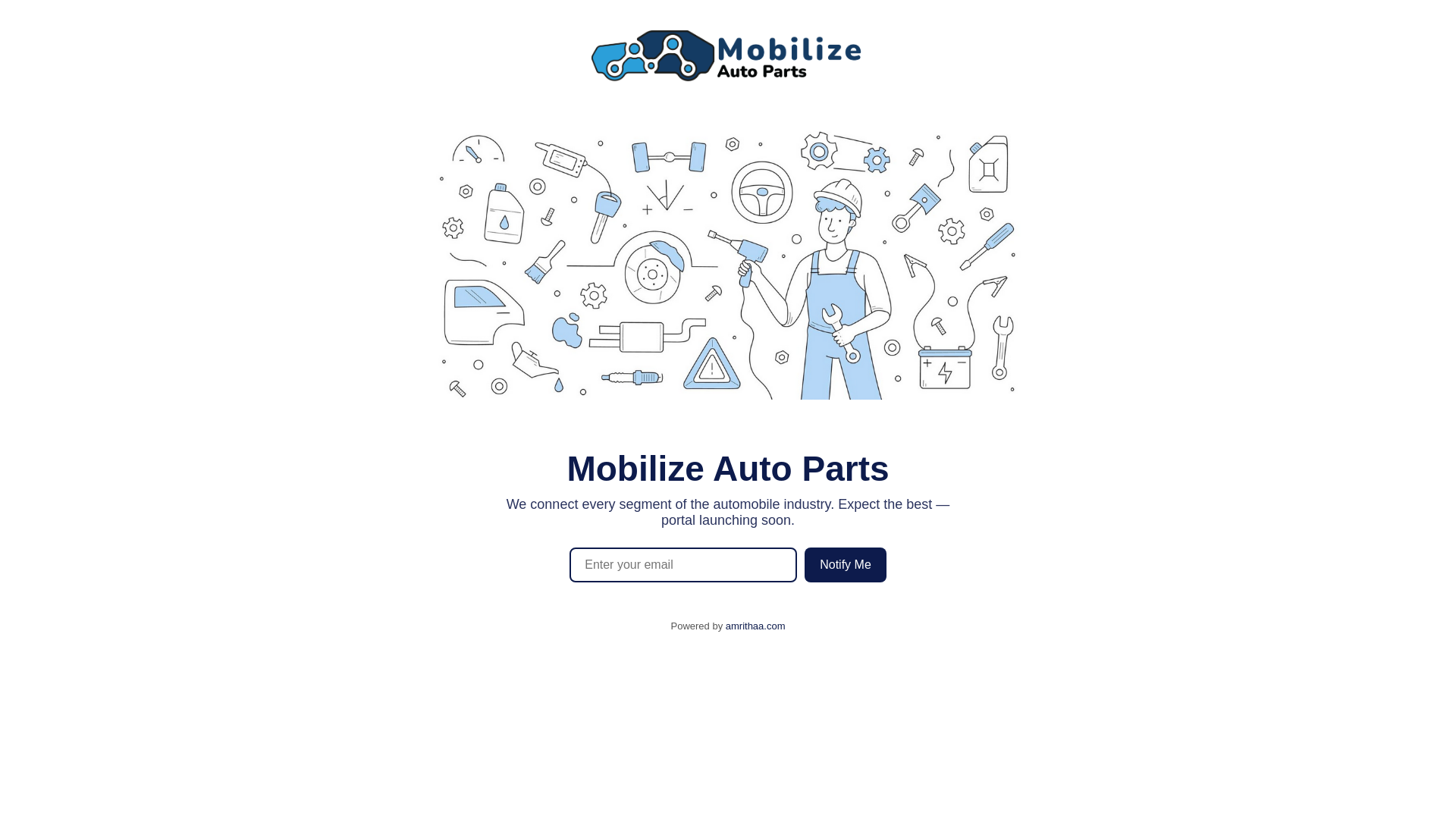 website screenshot of https://mobilizeautoparts.com/