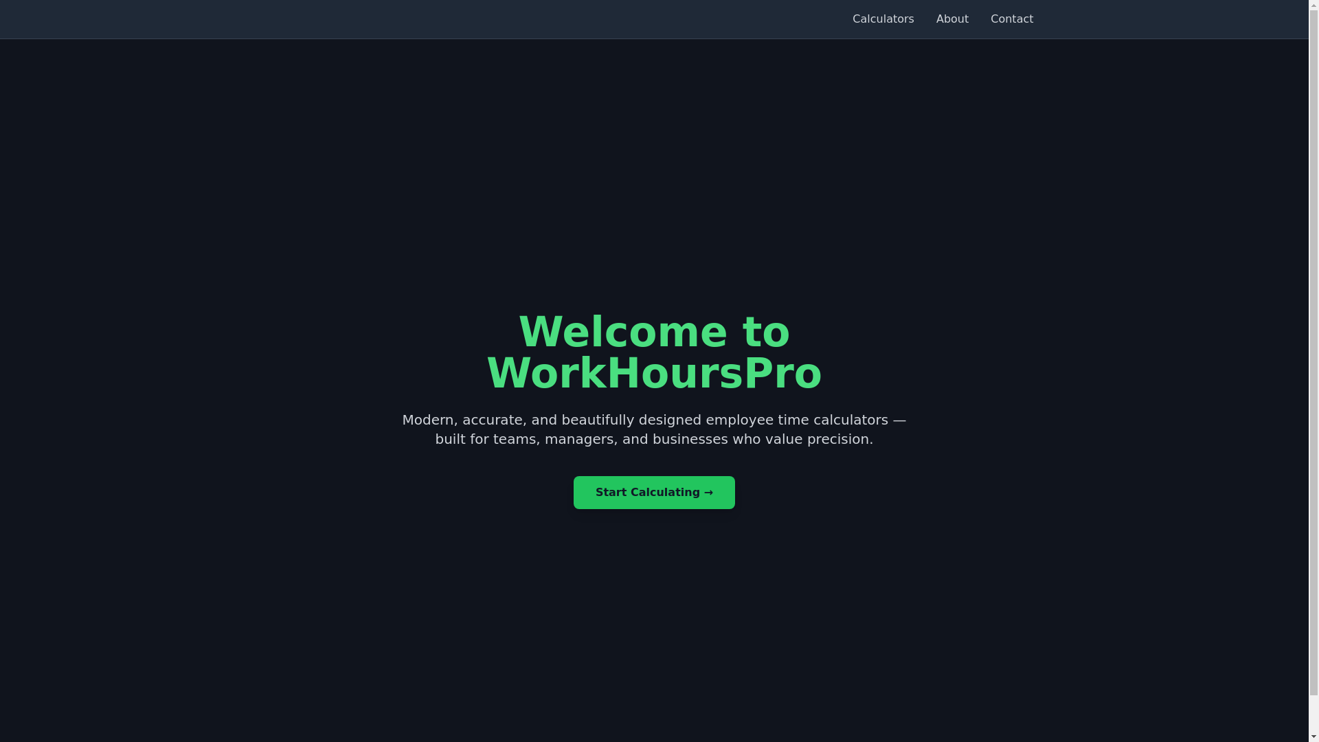 website screenshot of https://workhourspro.com/