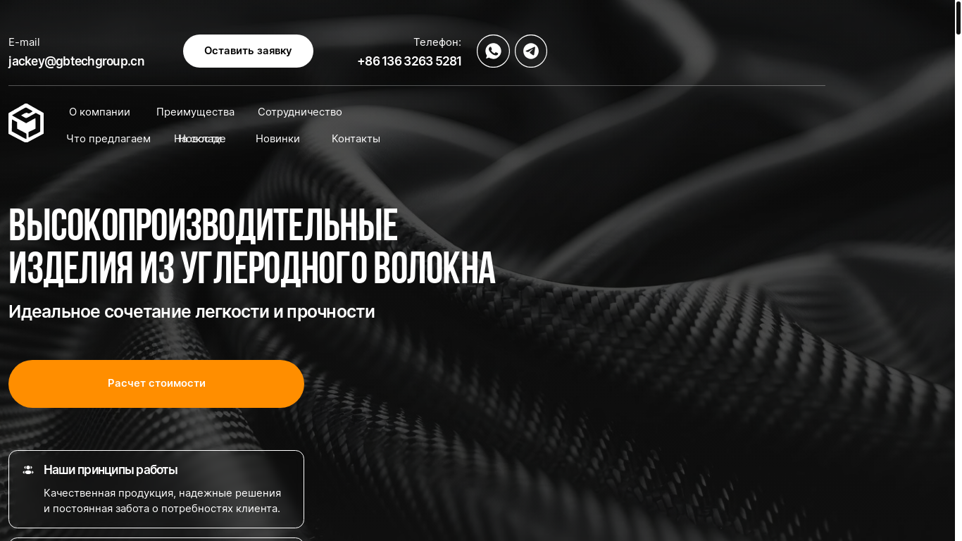 website screenshot of https://gbtechcf.ru/