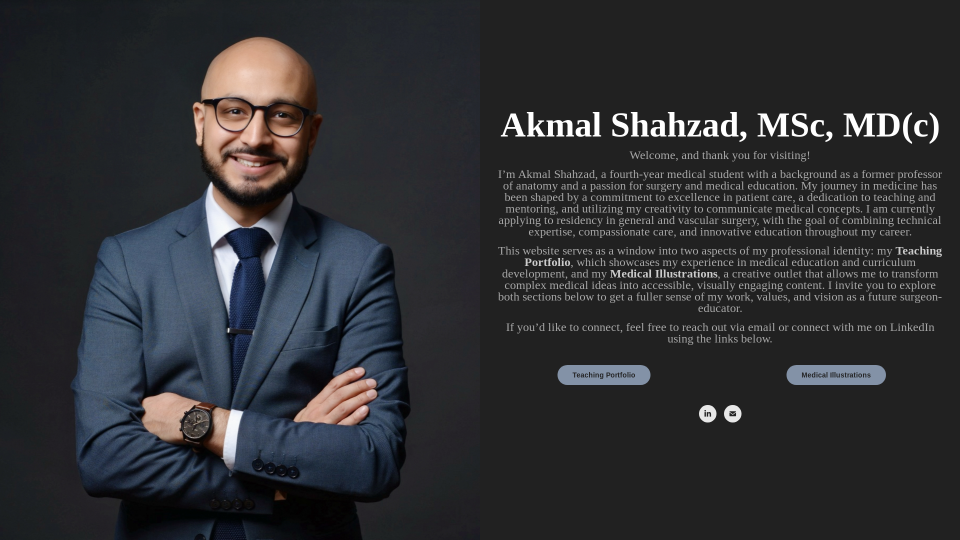 website screenshot of https://akmalshahzad.com/