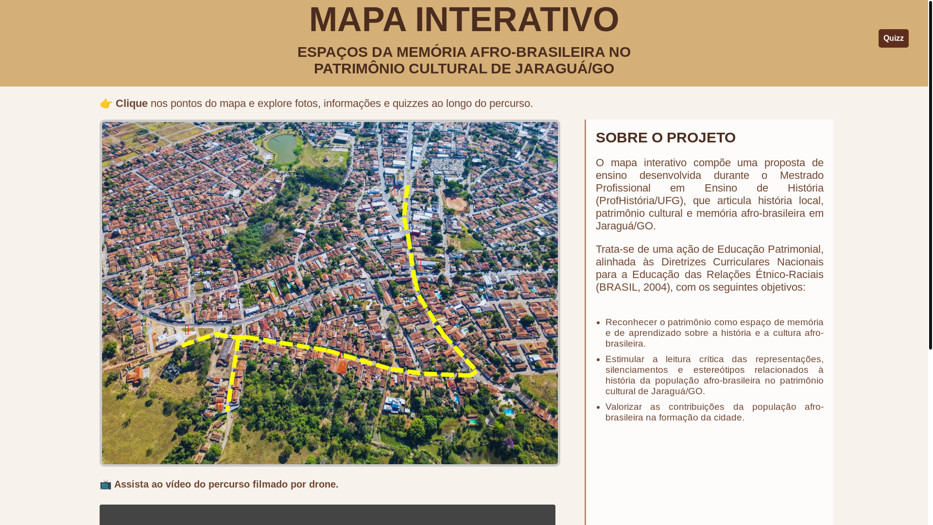 website screenshot of https://memoriaafrojaragua.com.br/
