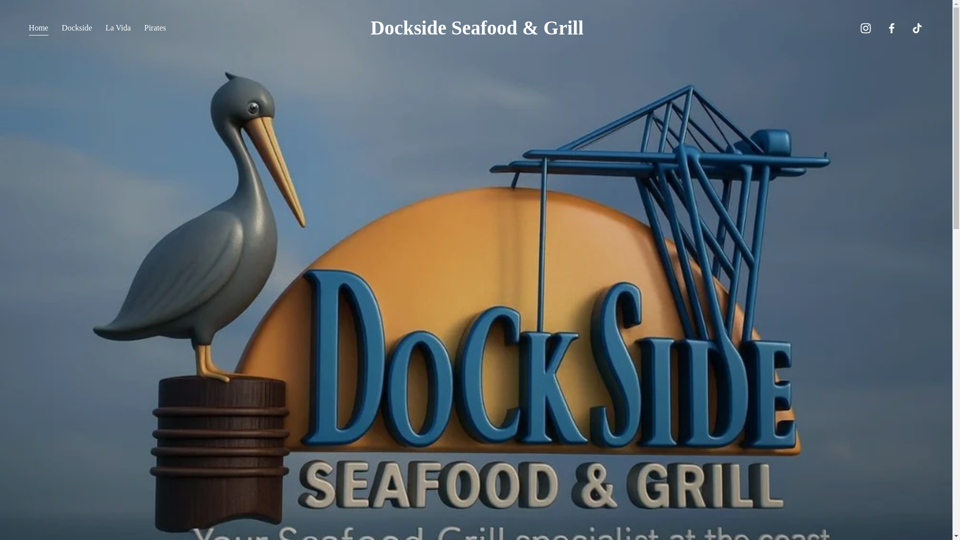 website screenshot of https://docksideseafoodgrill.com/