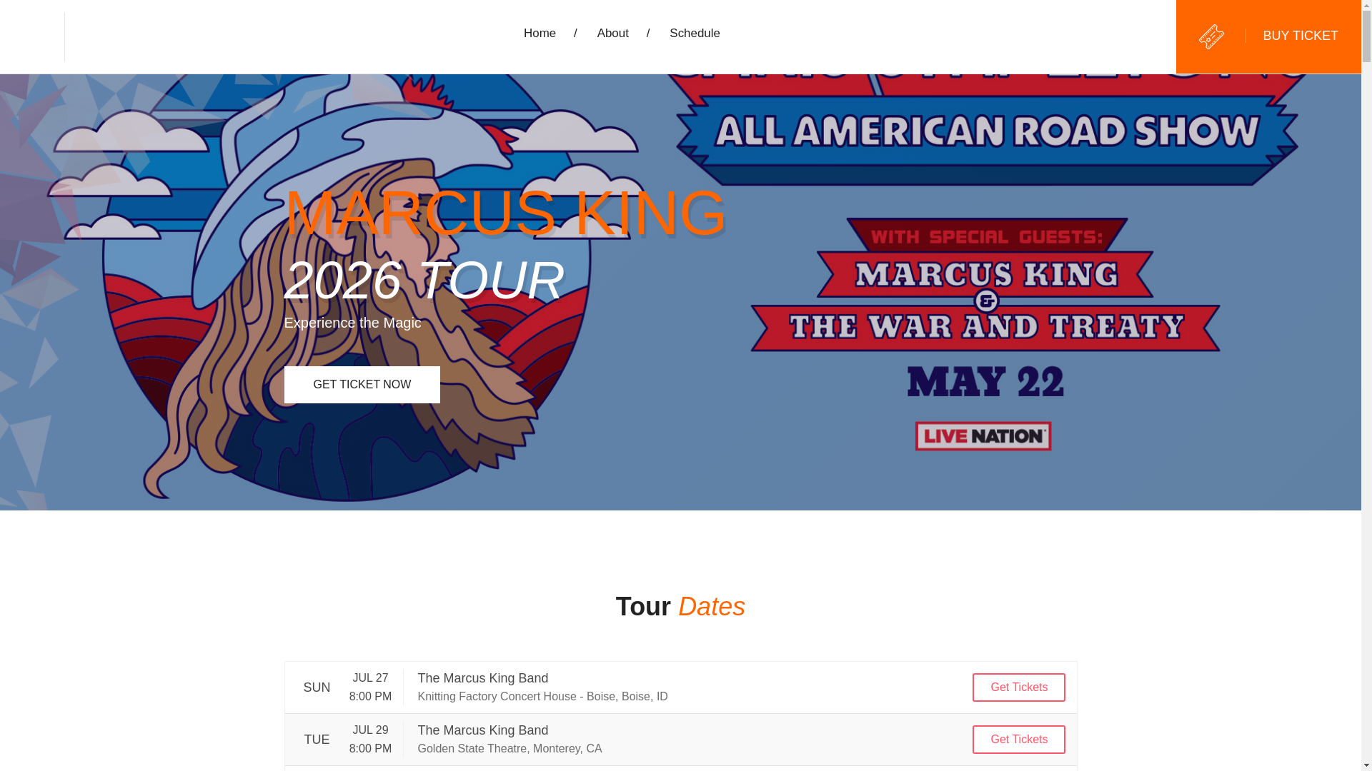 website screenshot of https://marcuskingbandtour.us/