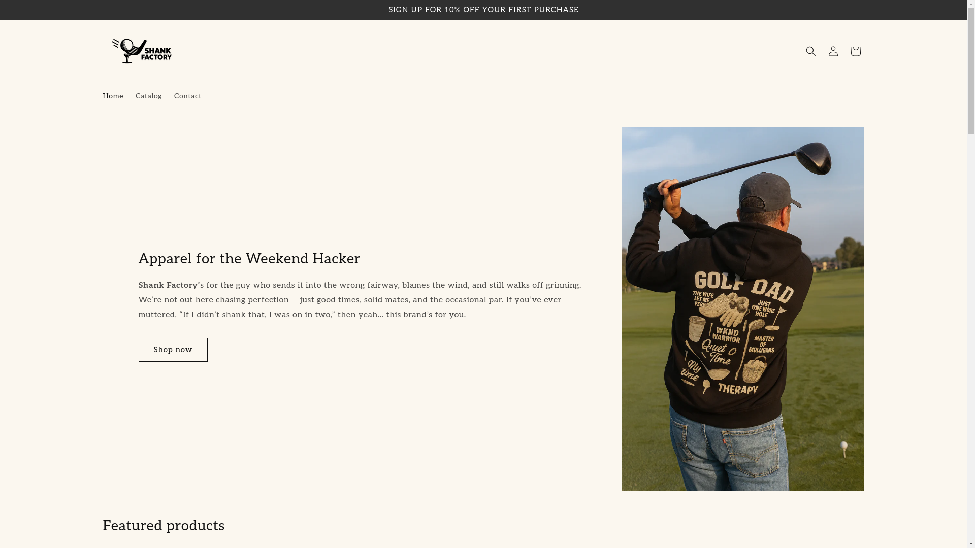 website screenshot of https://shankfactorydesigns.com/