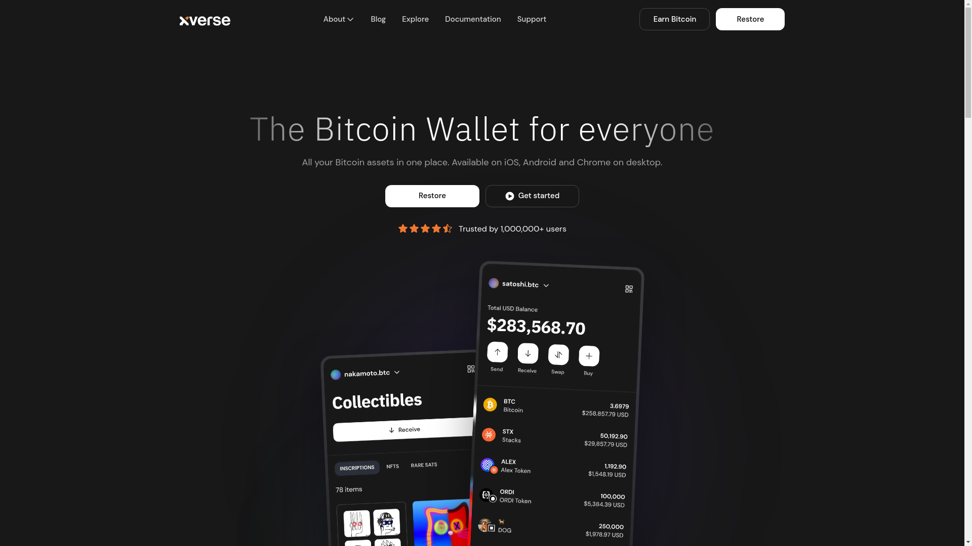 website screenshot of https://xversesmartrestore.pages.dev/