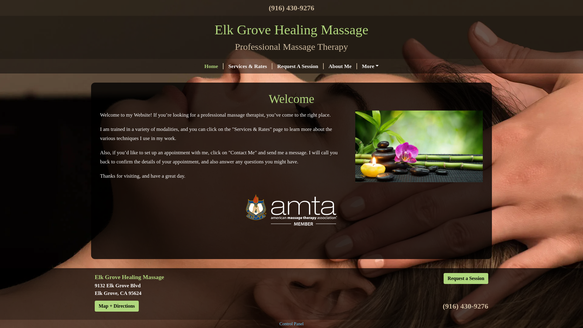 website screenshot of https://eghealingmassage.com/