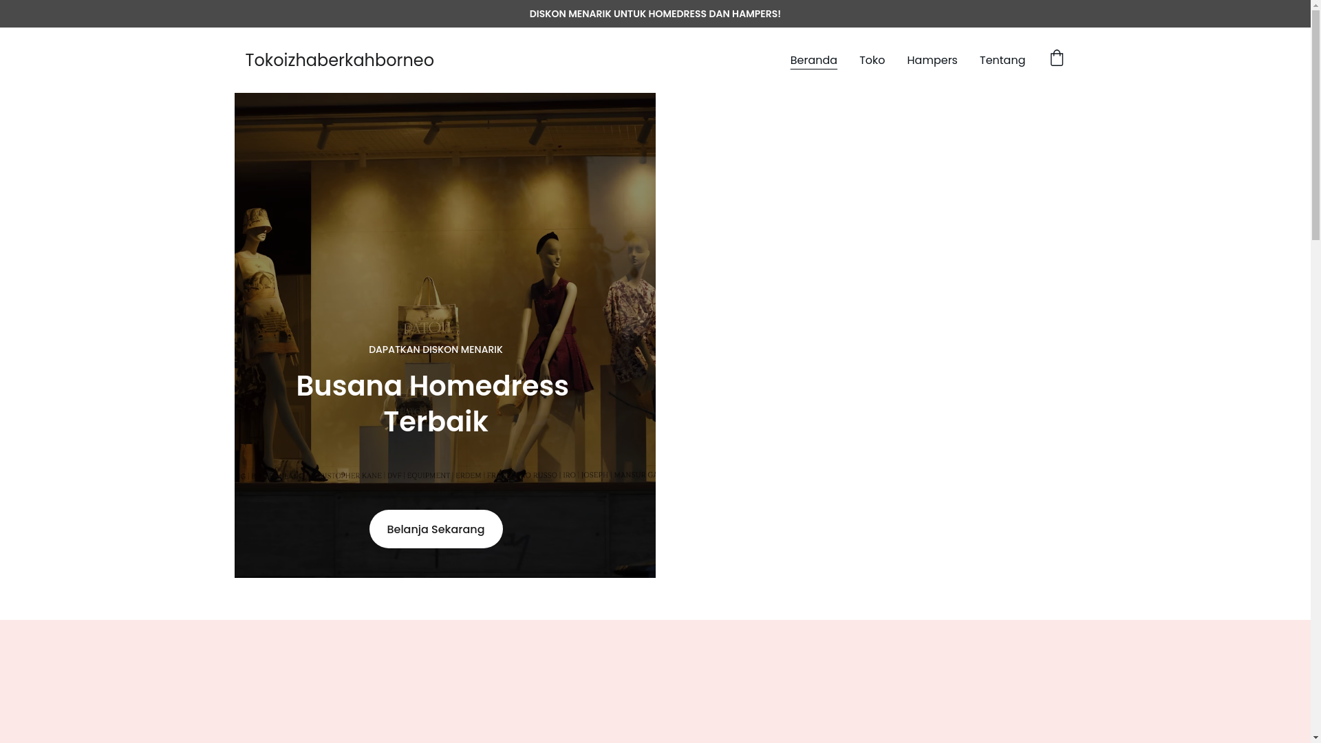 website screenshot of https://tokoizhaberkahborneo.online/