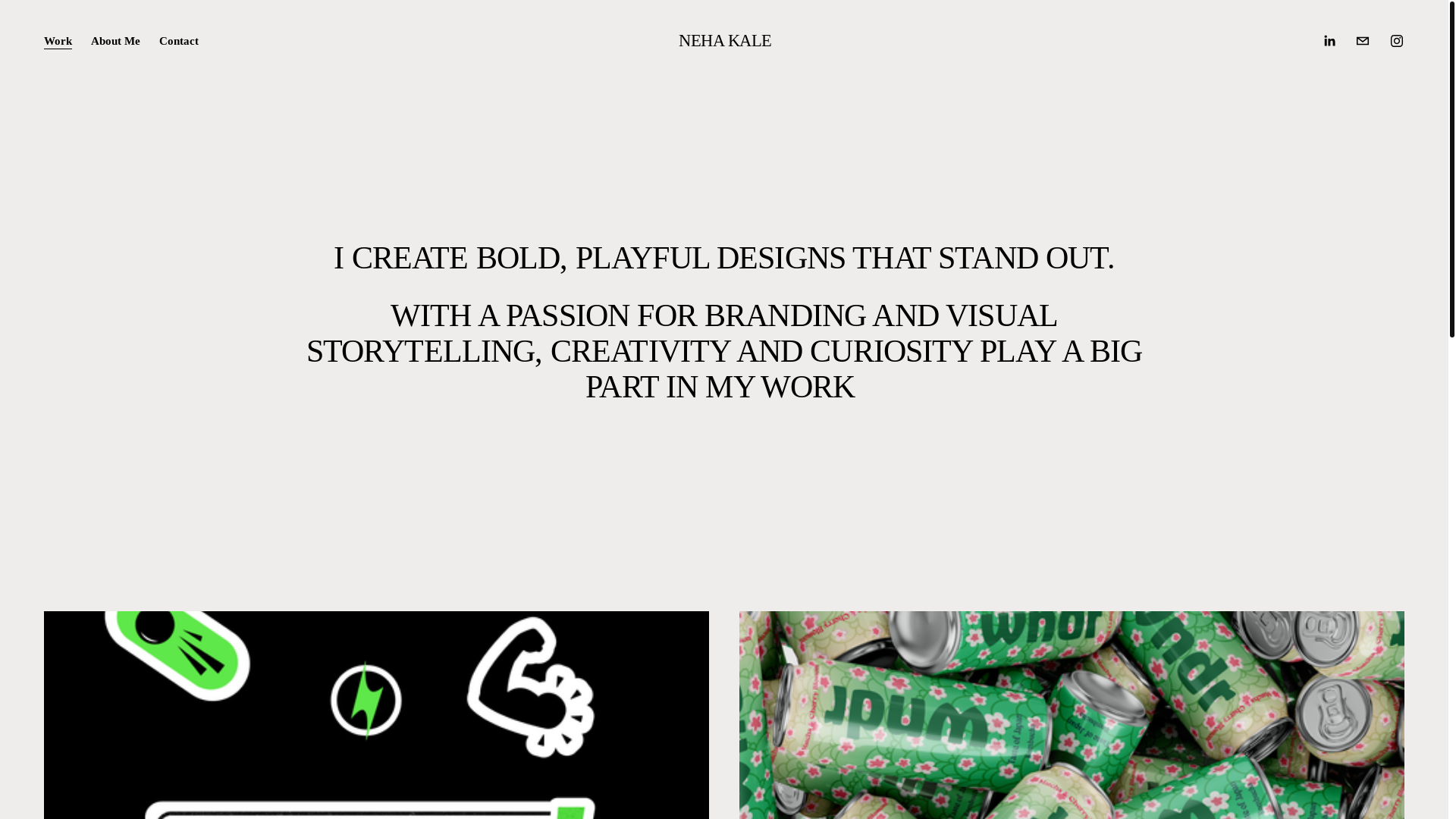 website screenshot of https://nehakale.co.uk/