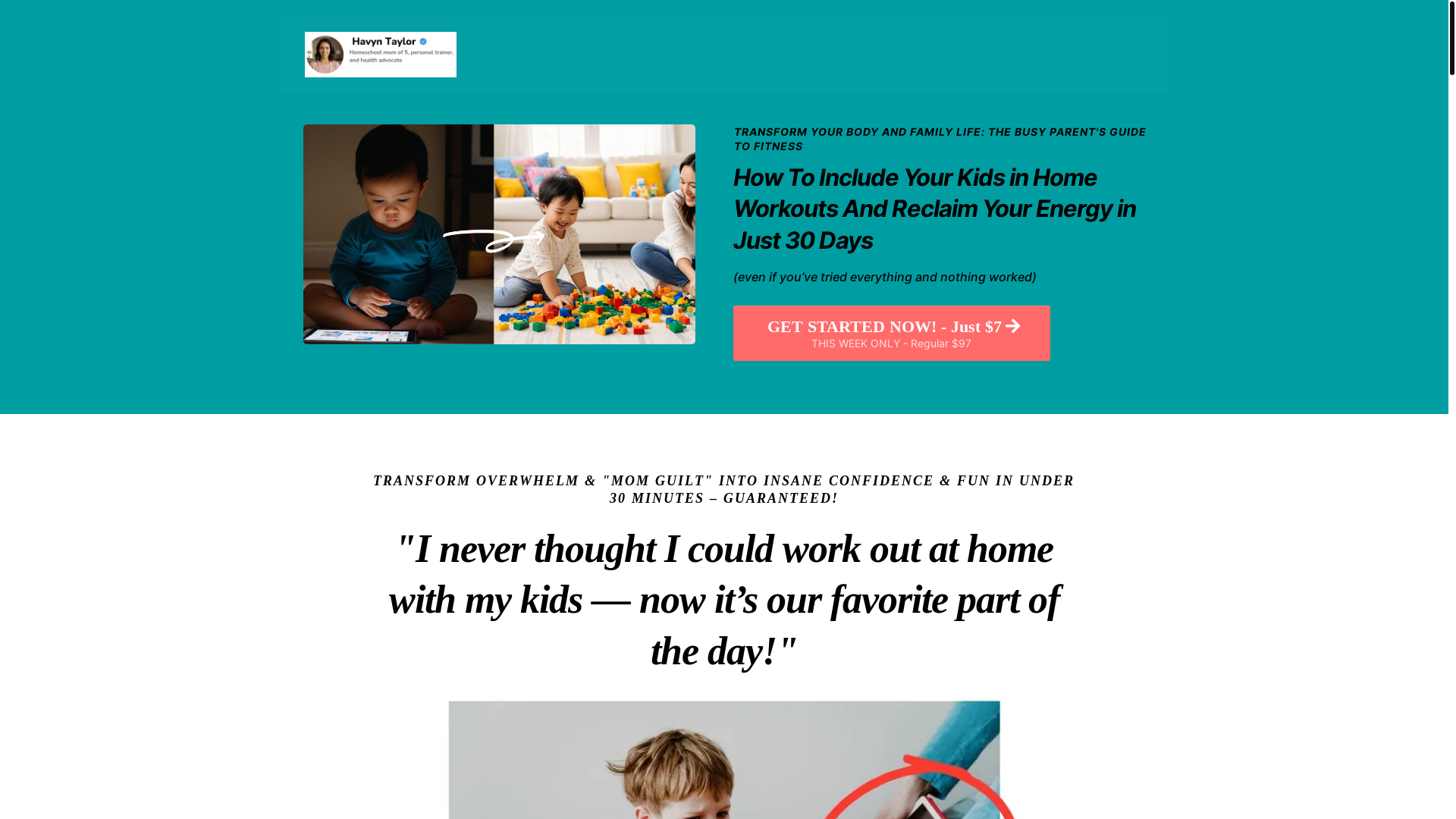 website screenshot of https://havyntaylor.com/