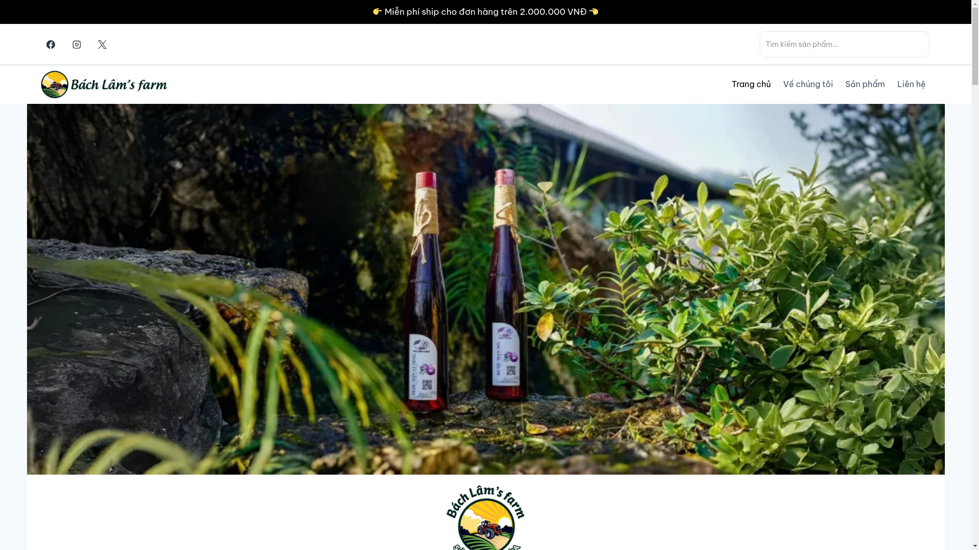 website screenshot of https://bachlamfarm.com/