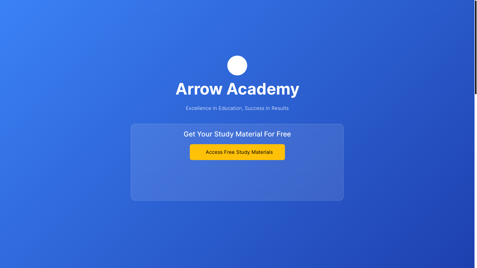 website screenshot of https://arrowacademy.pages.dev/