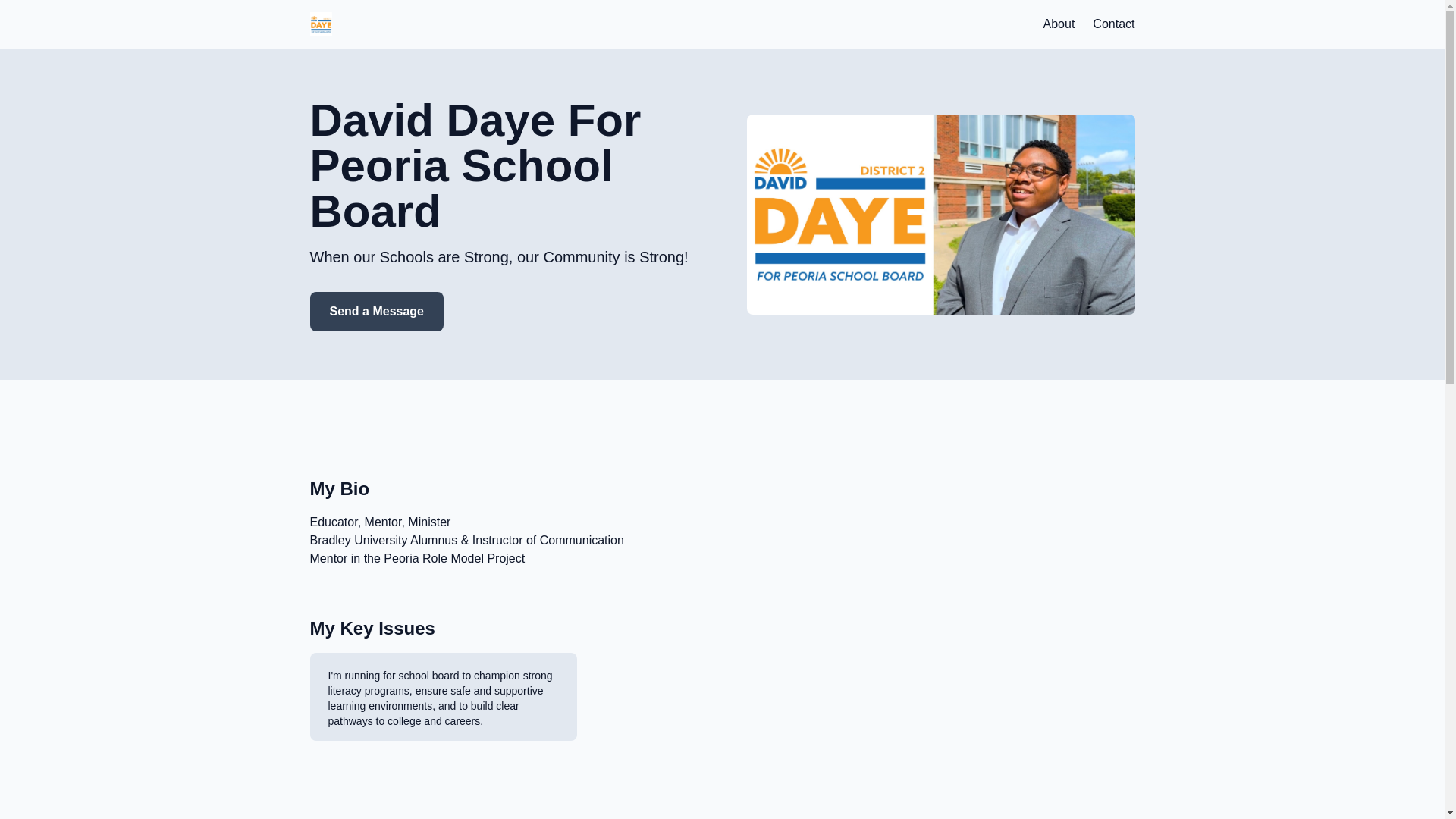 website screenshot of https://electdaviddaye.com/