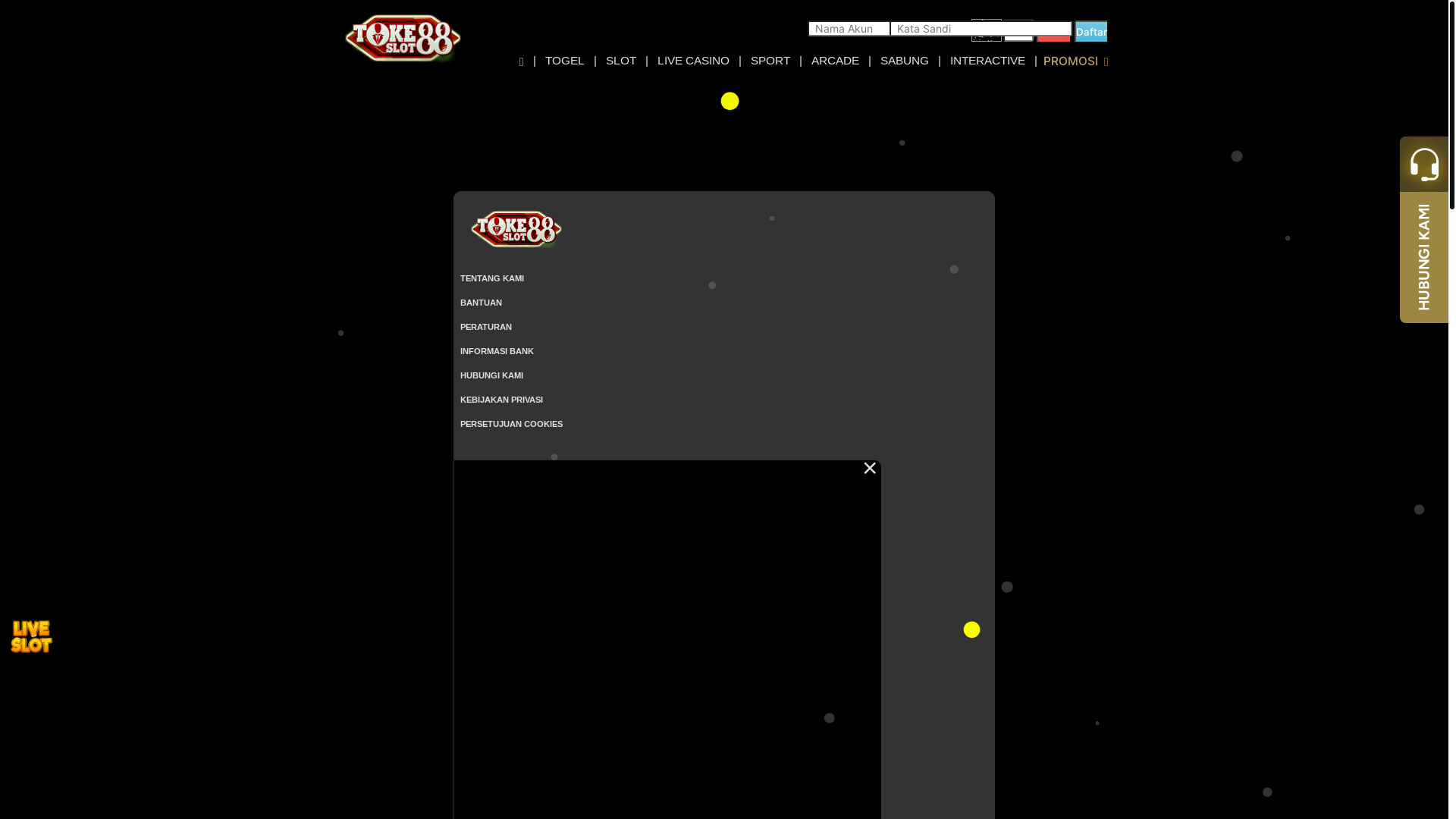 website screenshot of https://tokeslot88-btc.site/