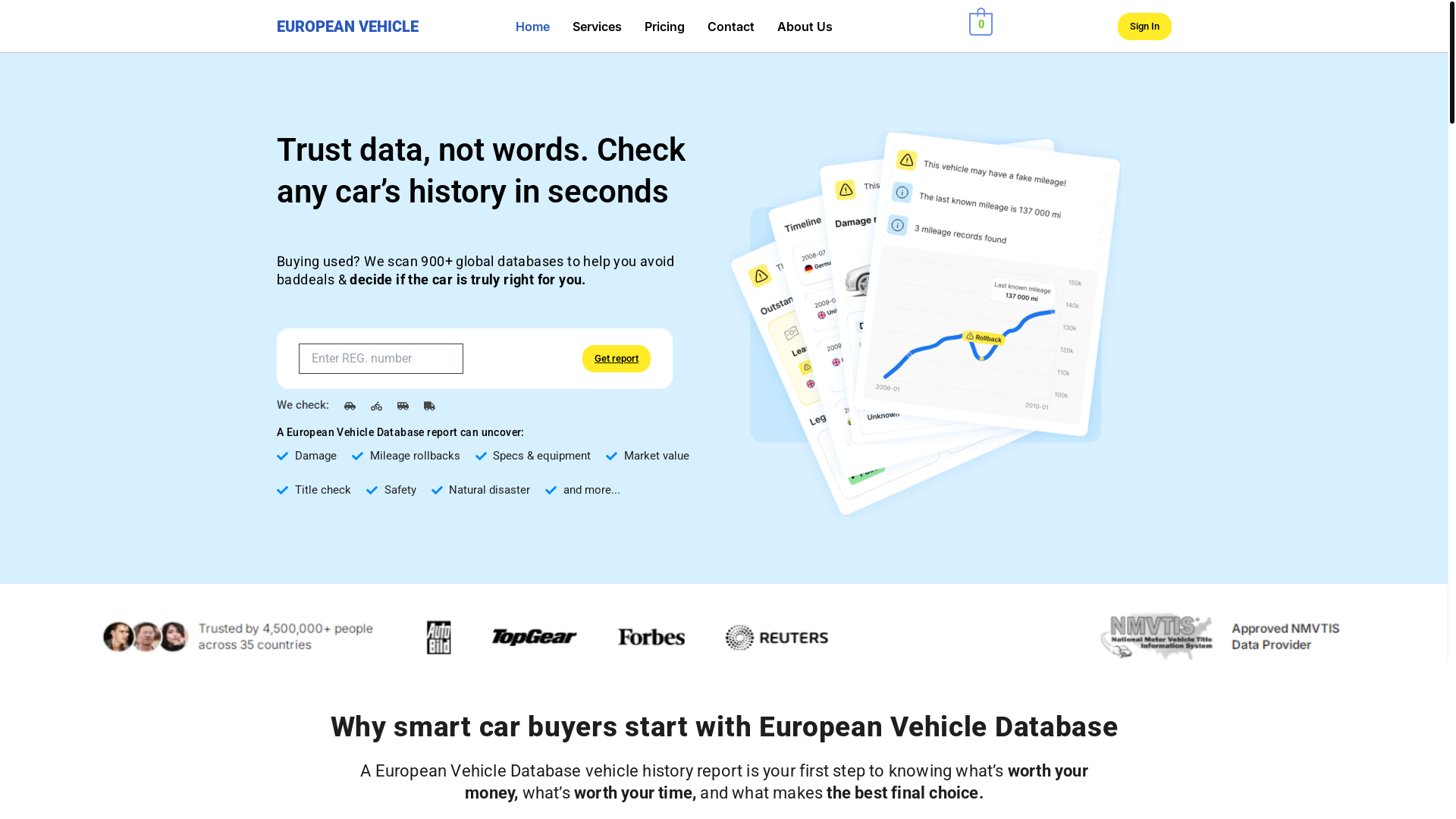 website screenshot of https://britishvehiclecheck.co.uk/