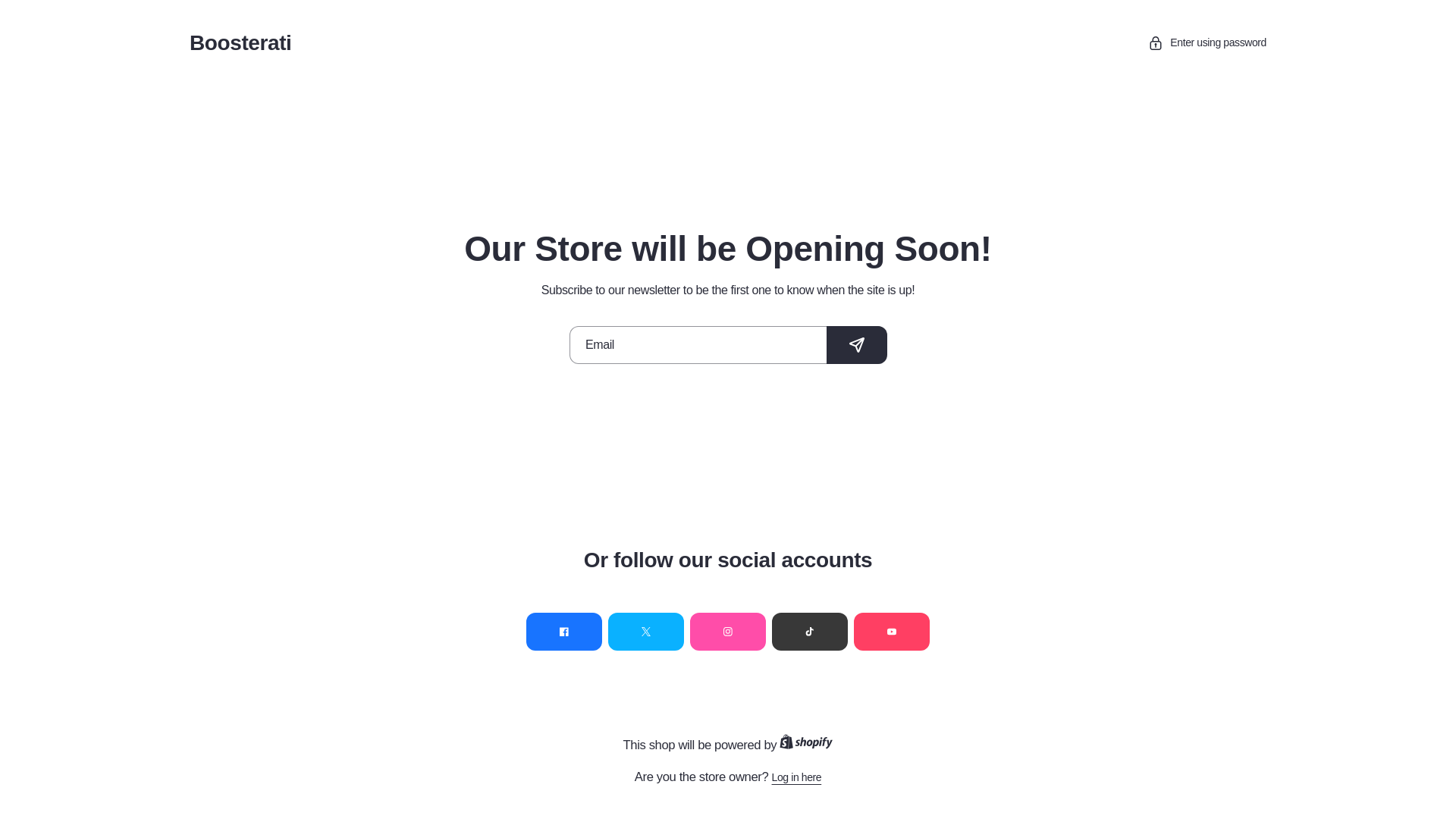 website screenshot of https://boosterati.co.uk/