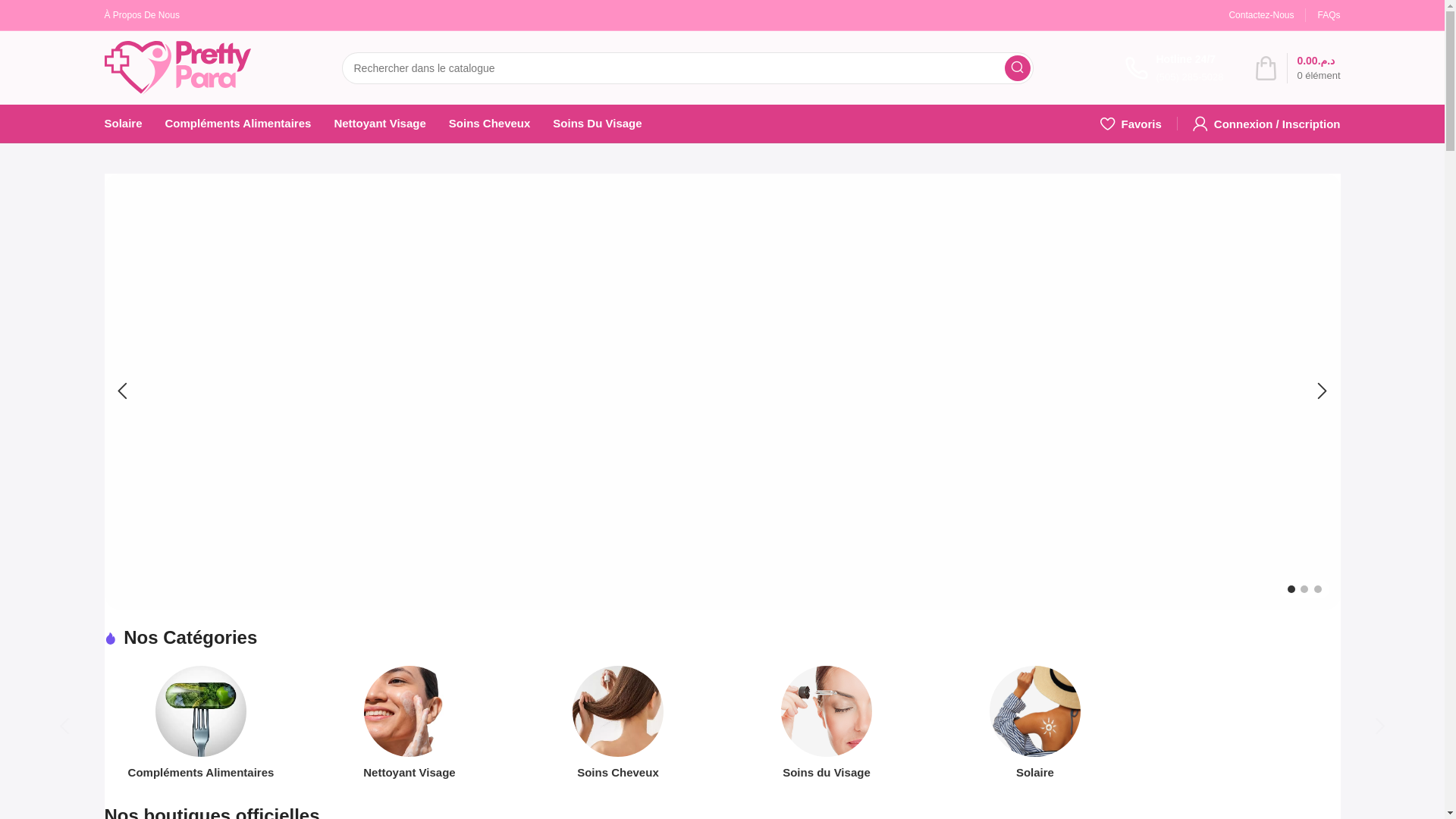 website screenshot of https://prettypara.ma/