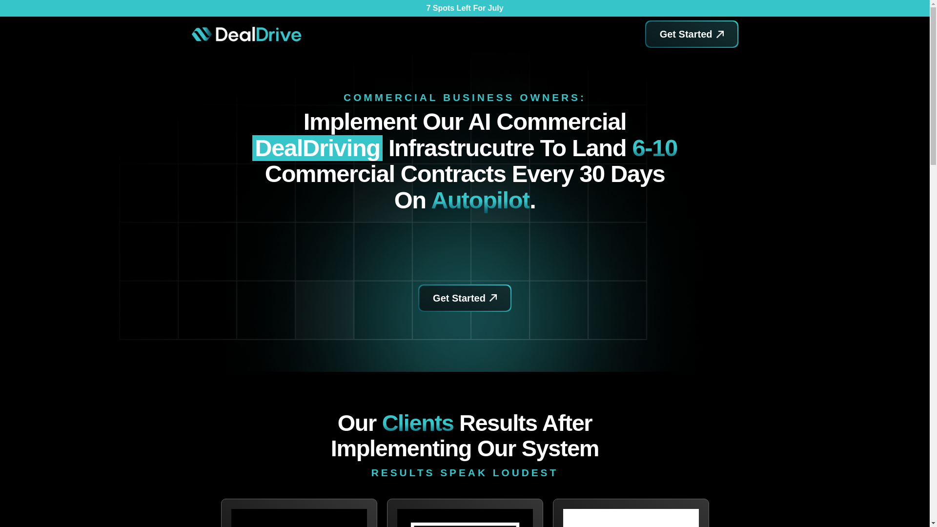 website screenshot of https://dealdrivepros.info/