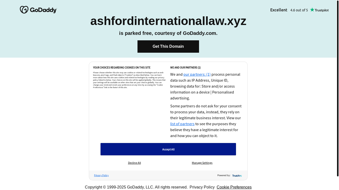 website screenshot of https://ashfordinternationallaw.xyz/