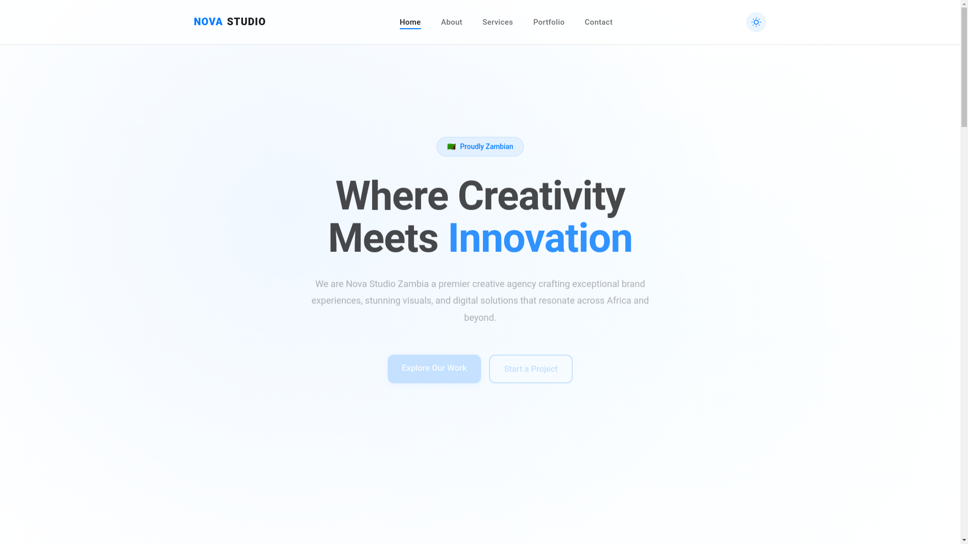 website screenshot of https://novastudio-zambia.pages.dev/