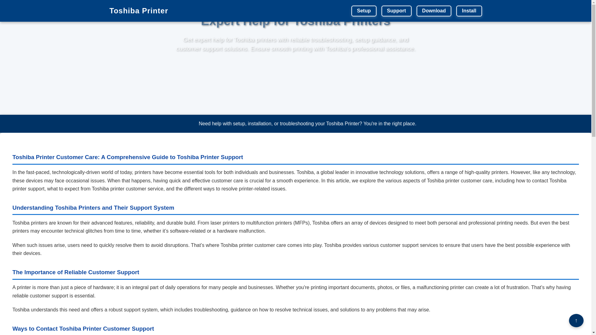 website screenshot of https://toshibaprintersupport.pages.dev/
