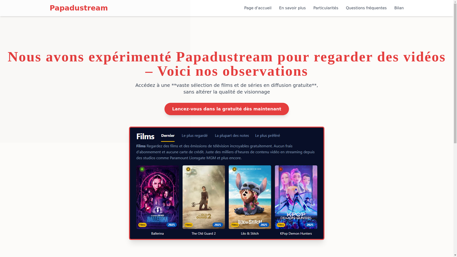 website screenshot of https://papadustream-d6dl.pages.dev/