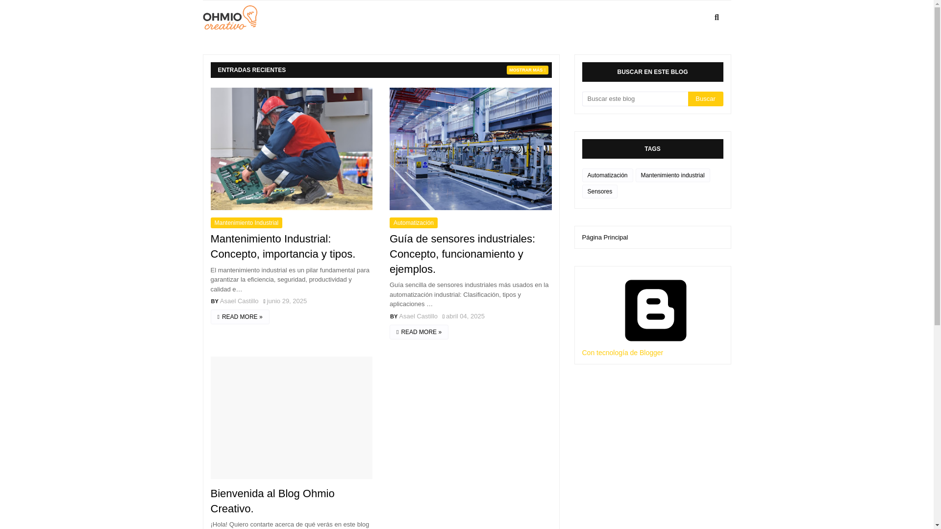 website screenshot of https://ohmiocreativo.com/