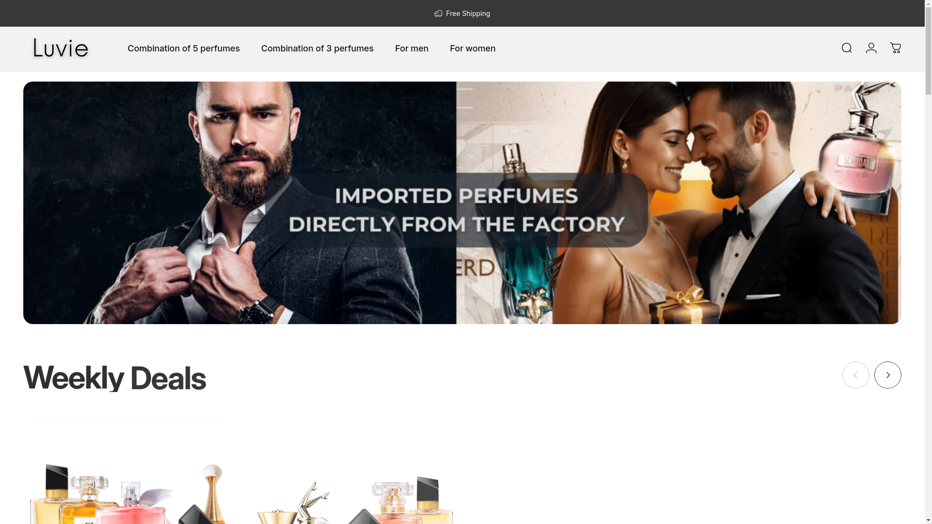 website screenshot of https://luvieluxe.com/