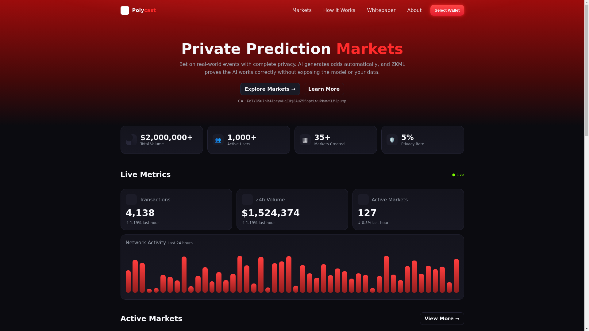 website screenshot of https://usepolycast.app/
