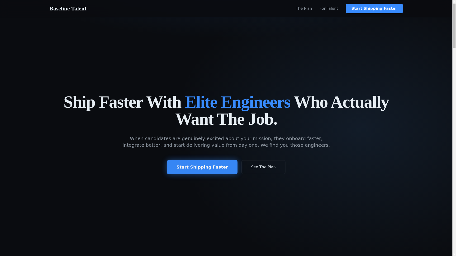 website screenshot of https://baseline-talent-1.pages.dev/
