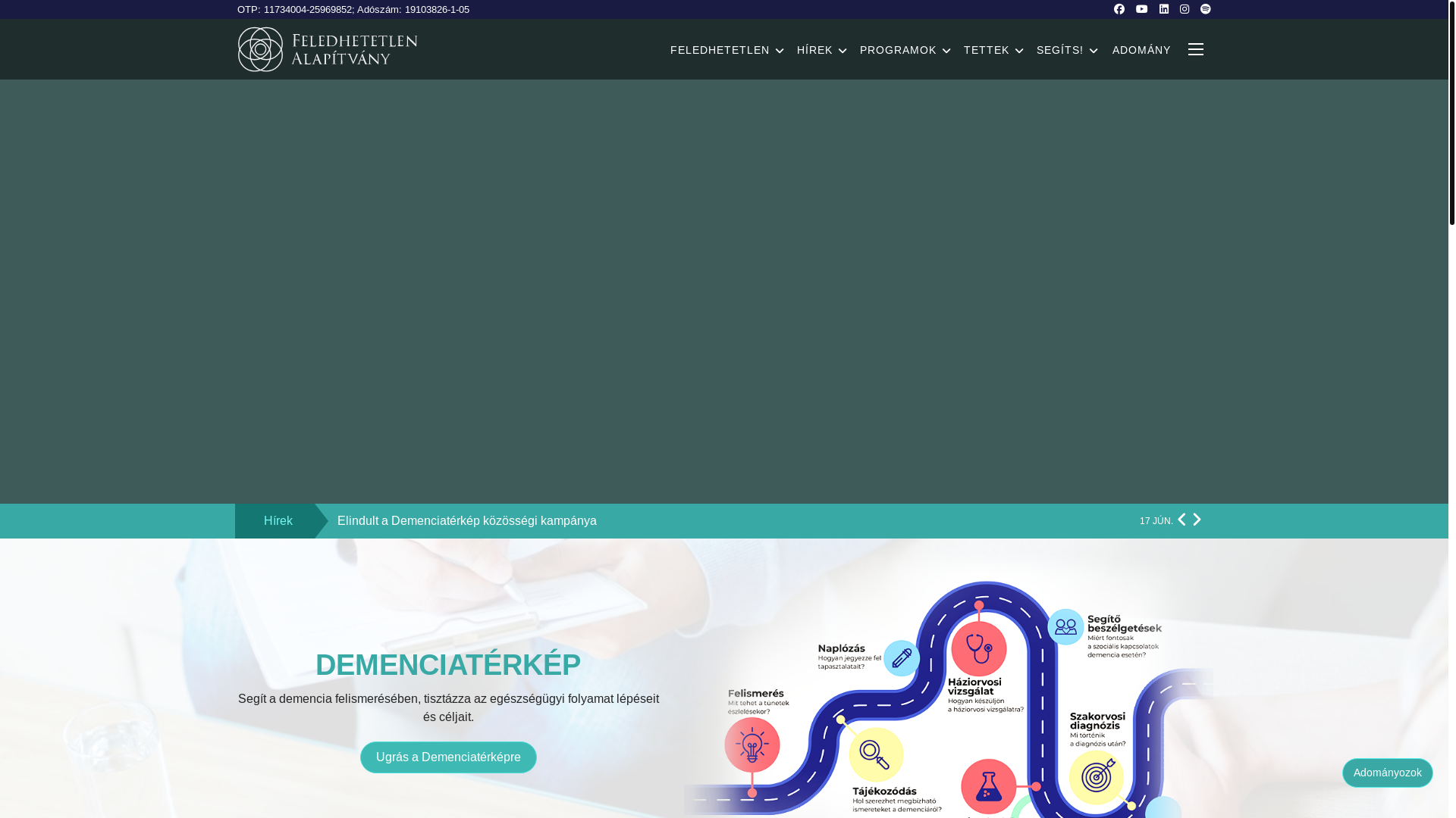 website screenshot of https://feledhetetlen.eu/