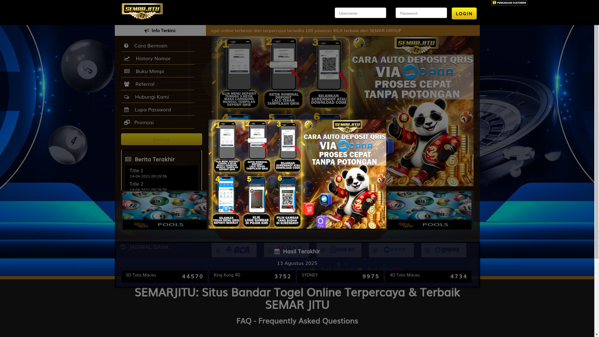 website screenshot of https://semarkali.online/