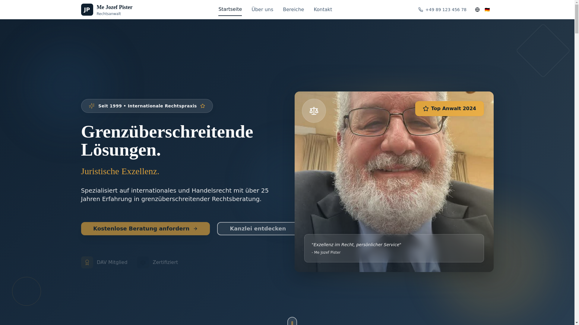 website screenshot of https://jozefpister.com/