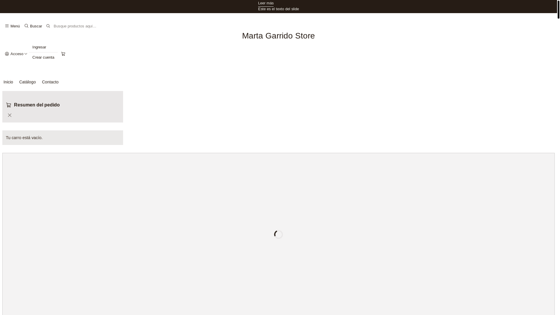 website screenshot of https://martagarridostore.cl/