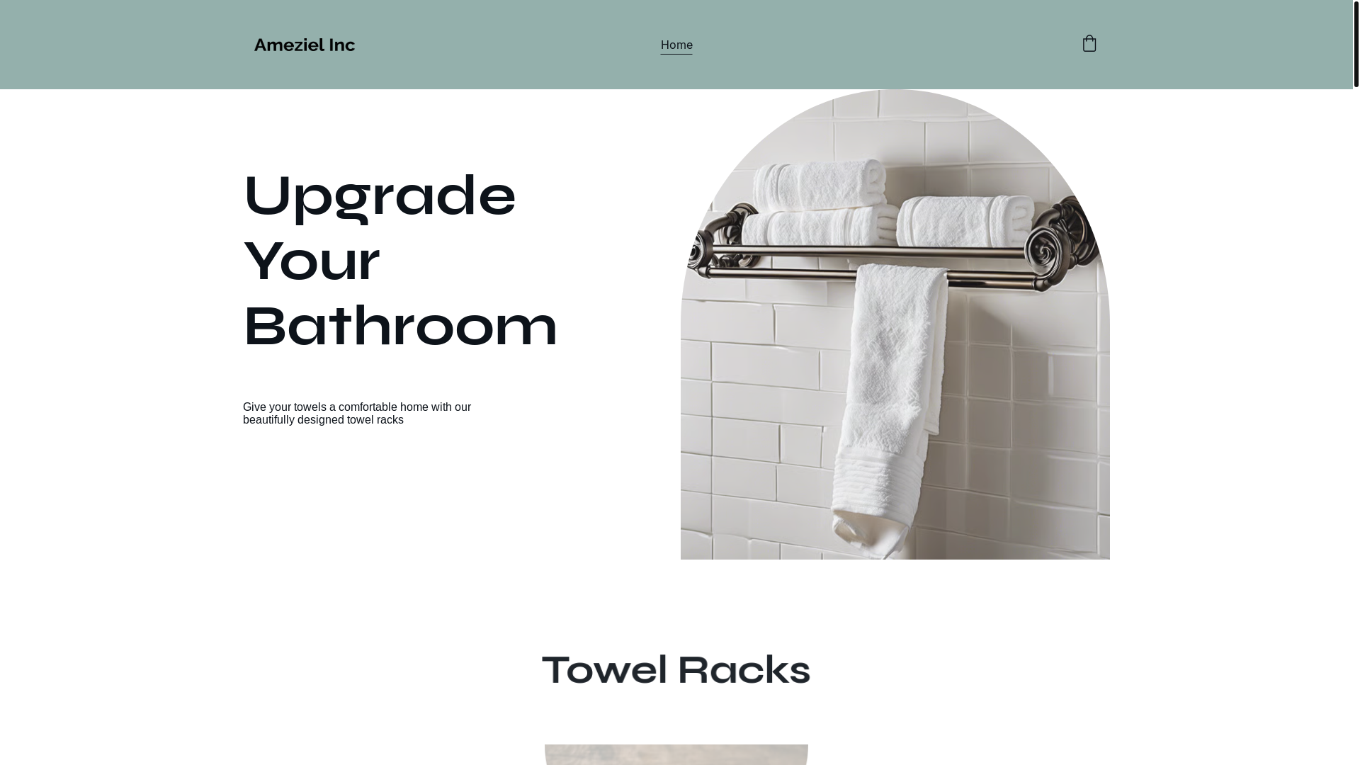 website screenshot of https://amezielinc.com/