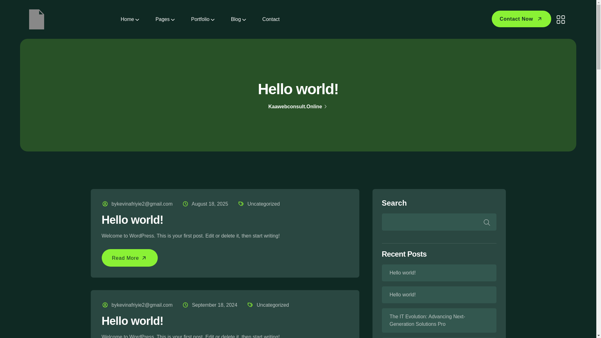 website screenshot of https://kaawebconsult.online/