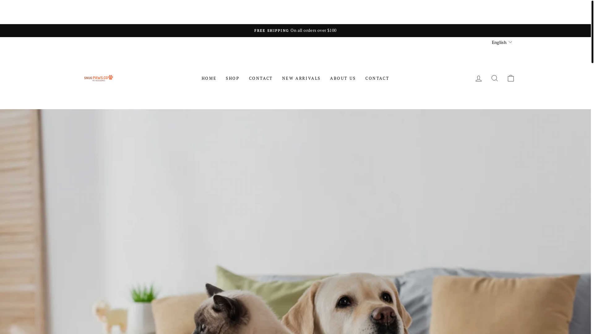 website screenshot of https://snugpawsstore.com/